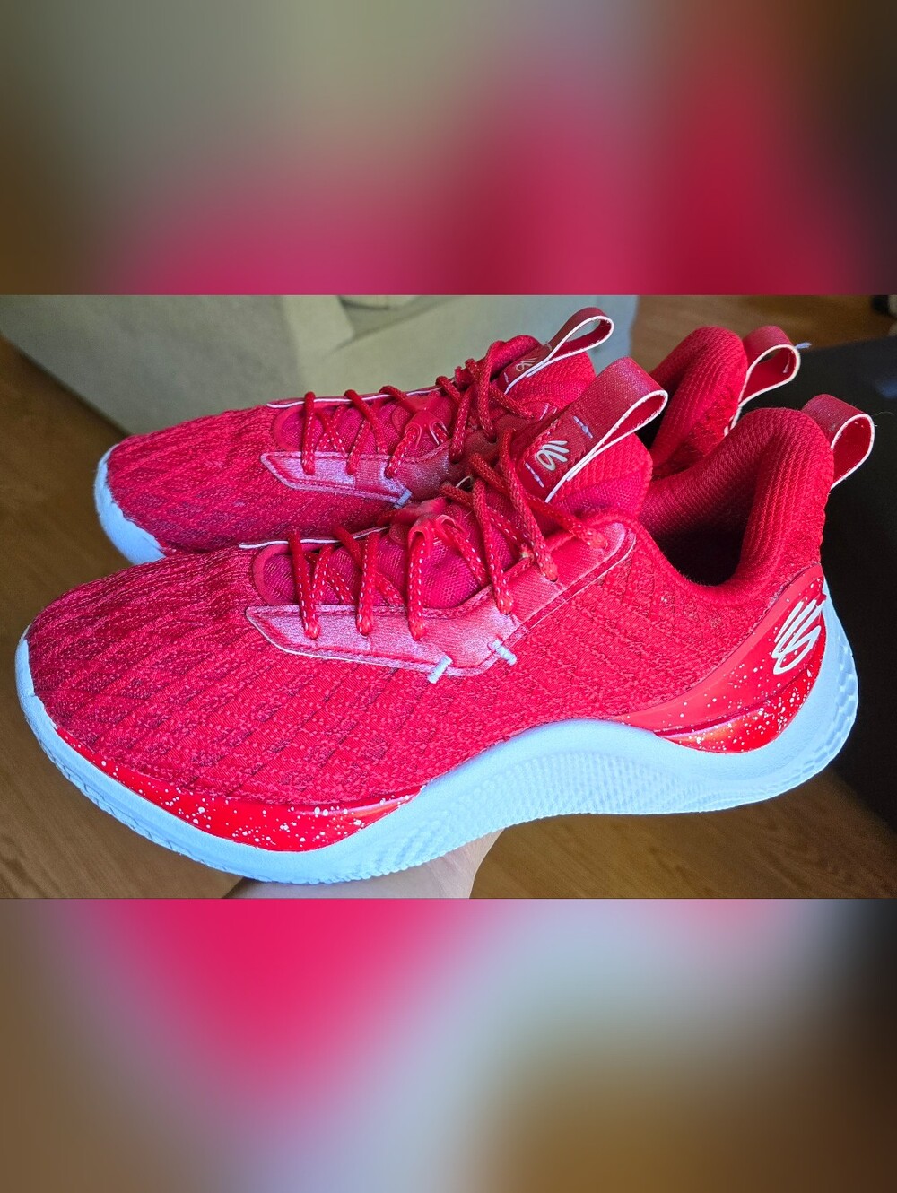 Sz 10 Men's/11.5 Women's UNDER ARMOUR CURRY FLOW 10 'Team Red' Basketball Shoes